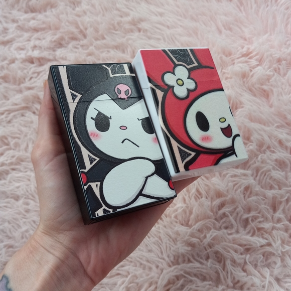 Hello Kitty Kuromi slim cigarette case! Sanrio kawaii! EUC! Plastic, nwot - Picture 10 of 12